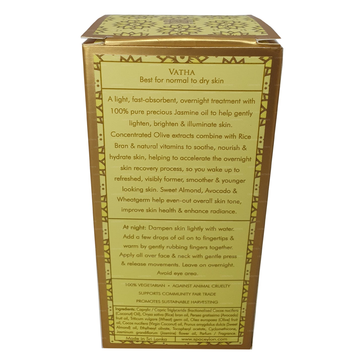 Spa Ceylon White Jasmine Night Repair Face Treatment Oil (30ml)