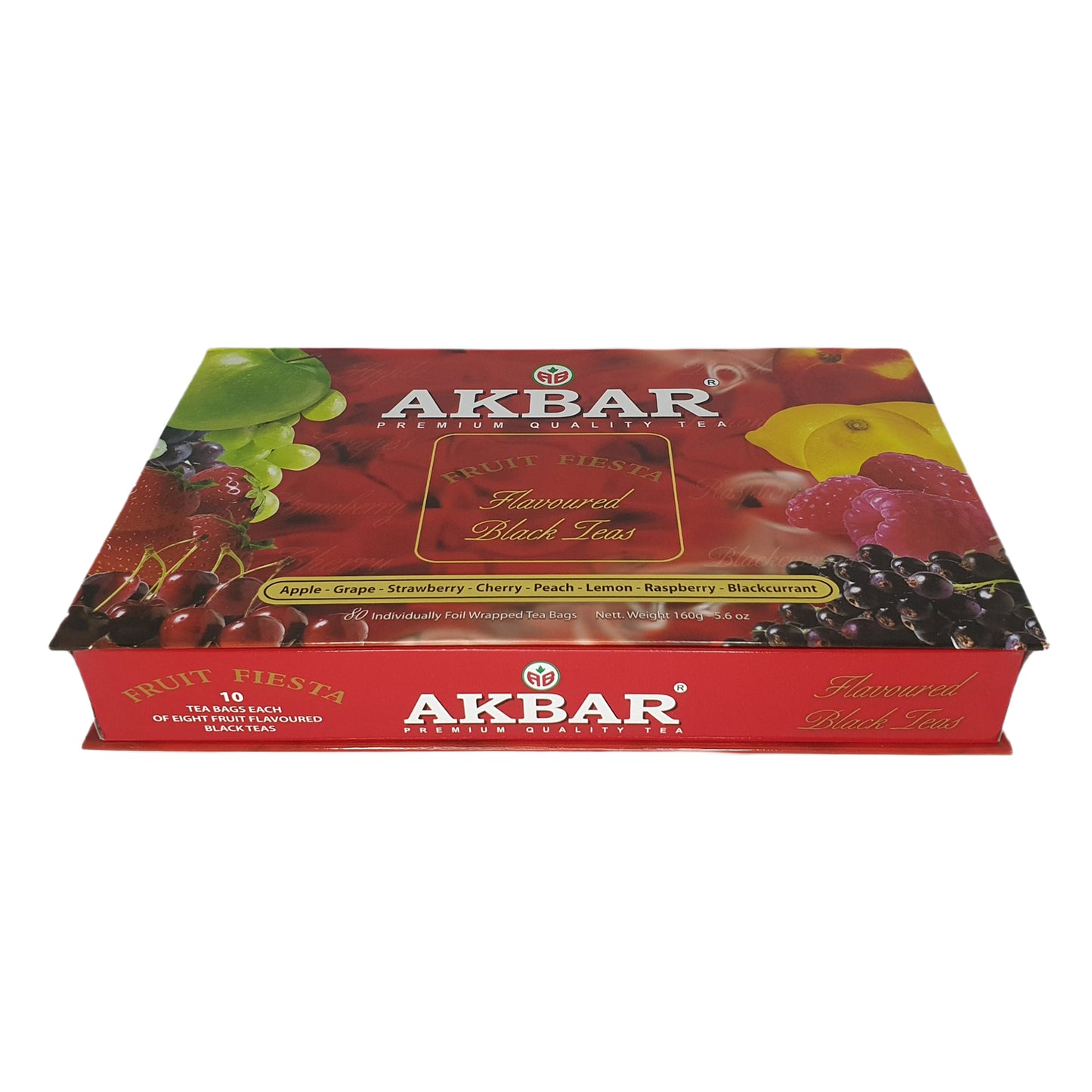 Coffret cadeau de thé noir aromatisé Akbar Fruit Fiesta 80 sachets de thé (160 g)
