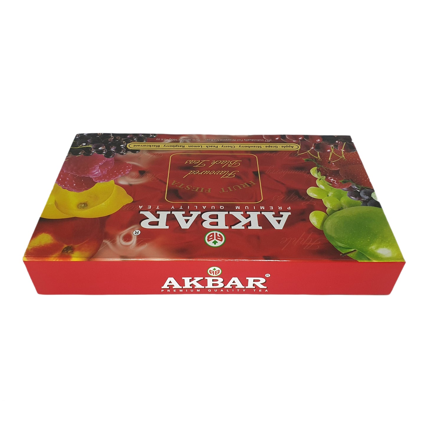 Coffret cadeau de thé noir aromatisé Akbar Fruit Fiesta 80 sachets de thé (160 g)