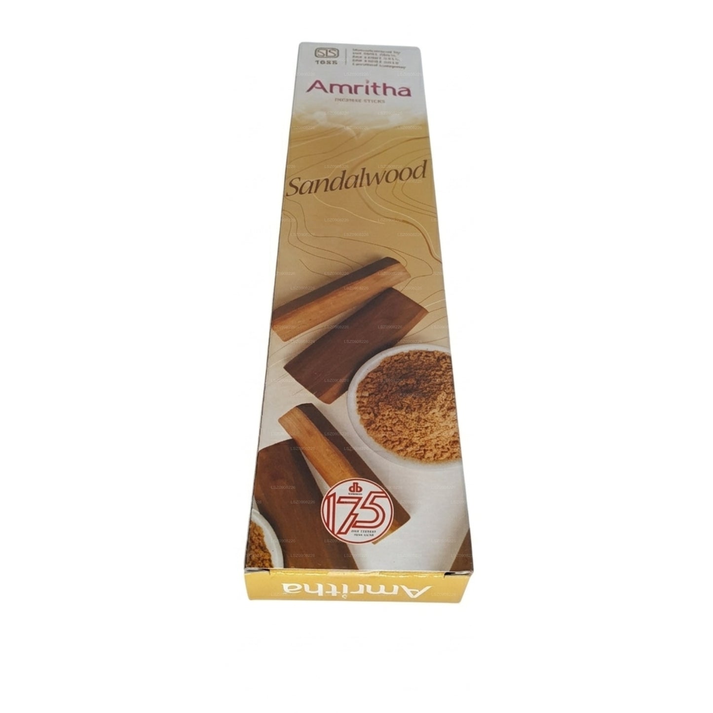 Bâtonnets d'encens Amritha au bois de santal (15 bâtonnets) (19 g)