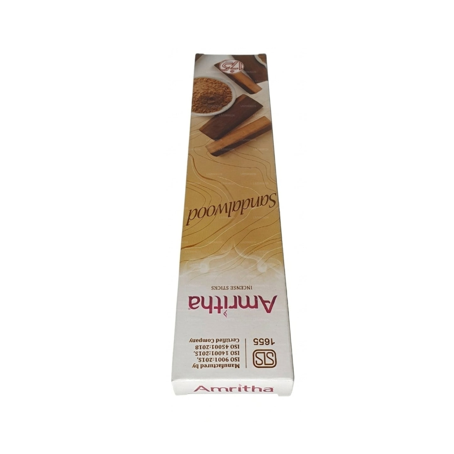 Bâtonnets d'encens Amritha au bois de santal (15 bâtonnets) (19 g)