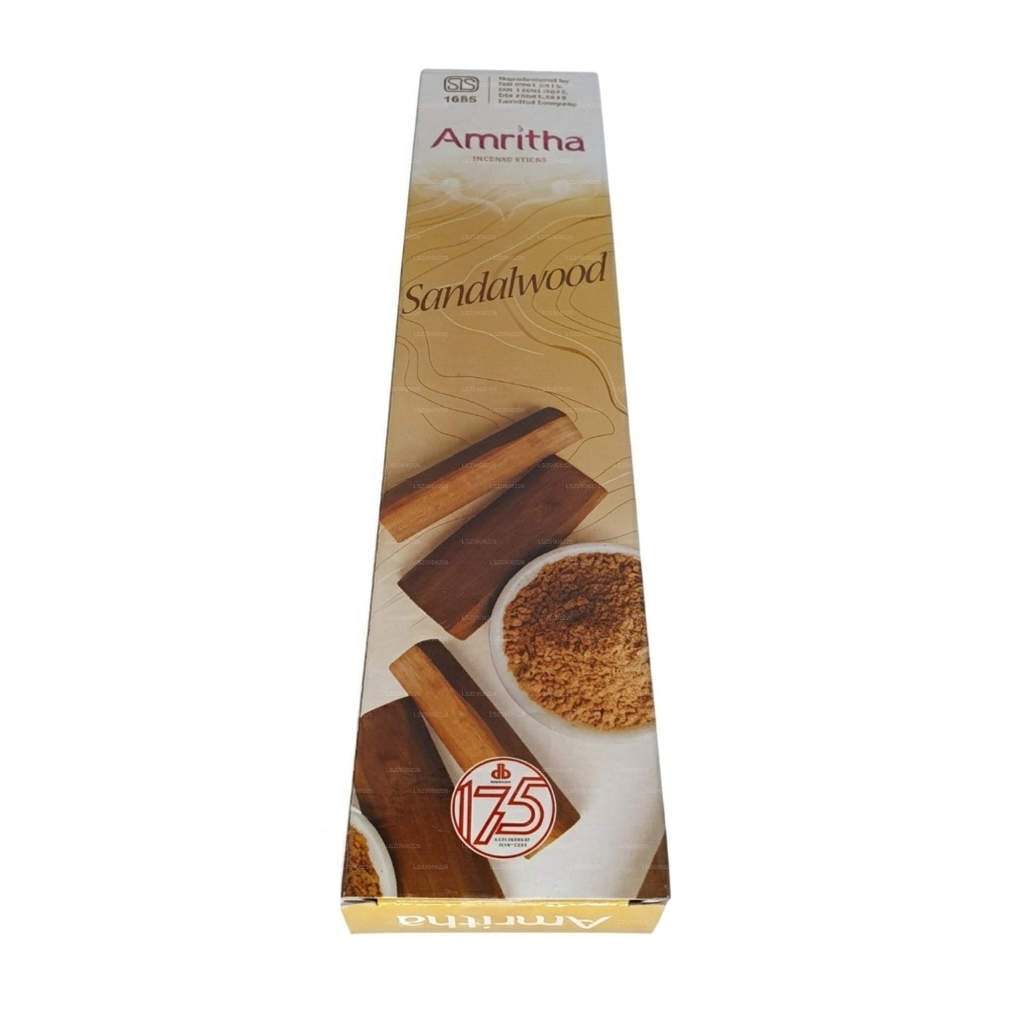 Bâtonnets d'encens Amritha au bois de santal (15 bâtonnets) (19 g)