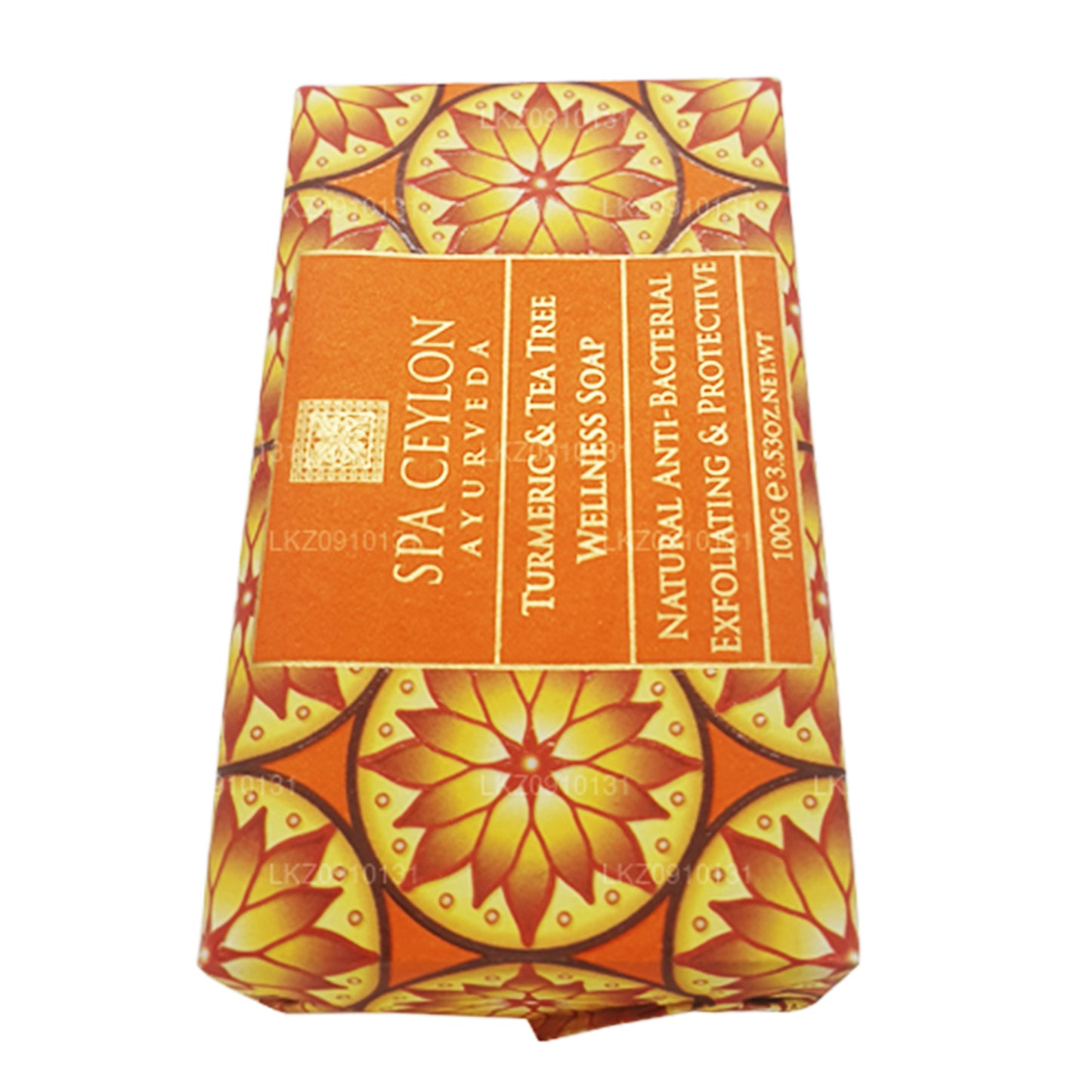 Savon de bien-être exfoliant antibactérien au curcuma et à l'arbre à thé Spa Ceylan (100 g)