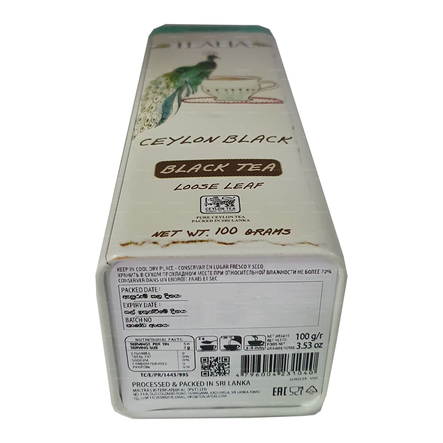 Thé noir Tealia Ceylan (100g)