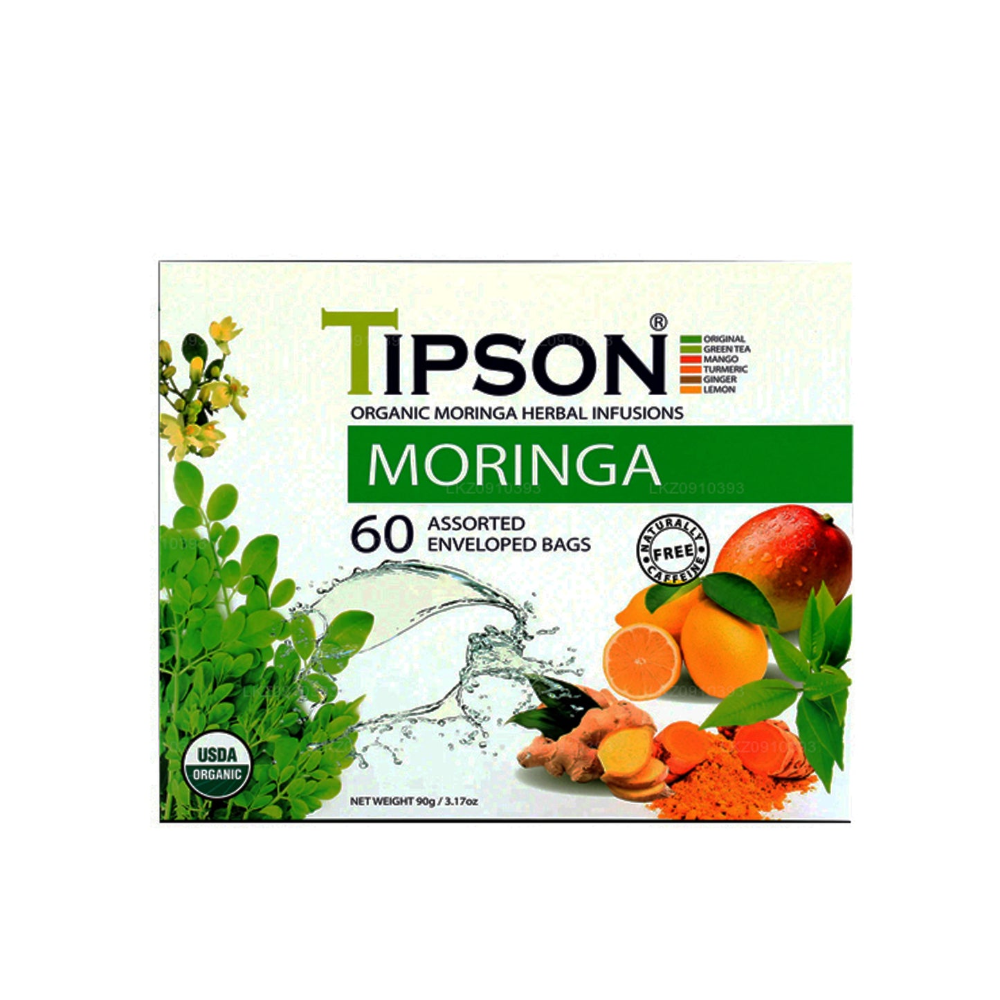 Assortiment de moringa biologique Tipson Tea (90g)