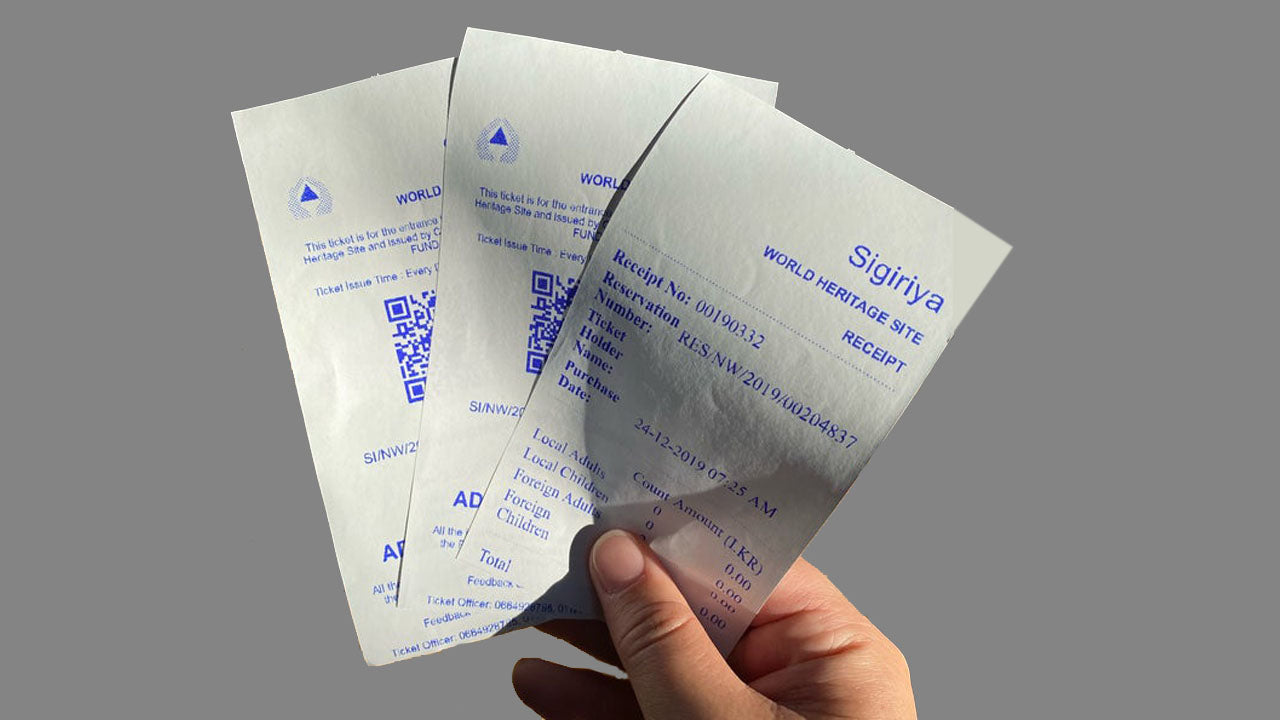 Billet d'entrée pour Sigiriya