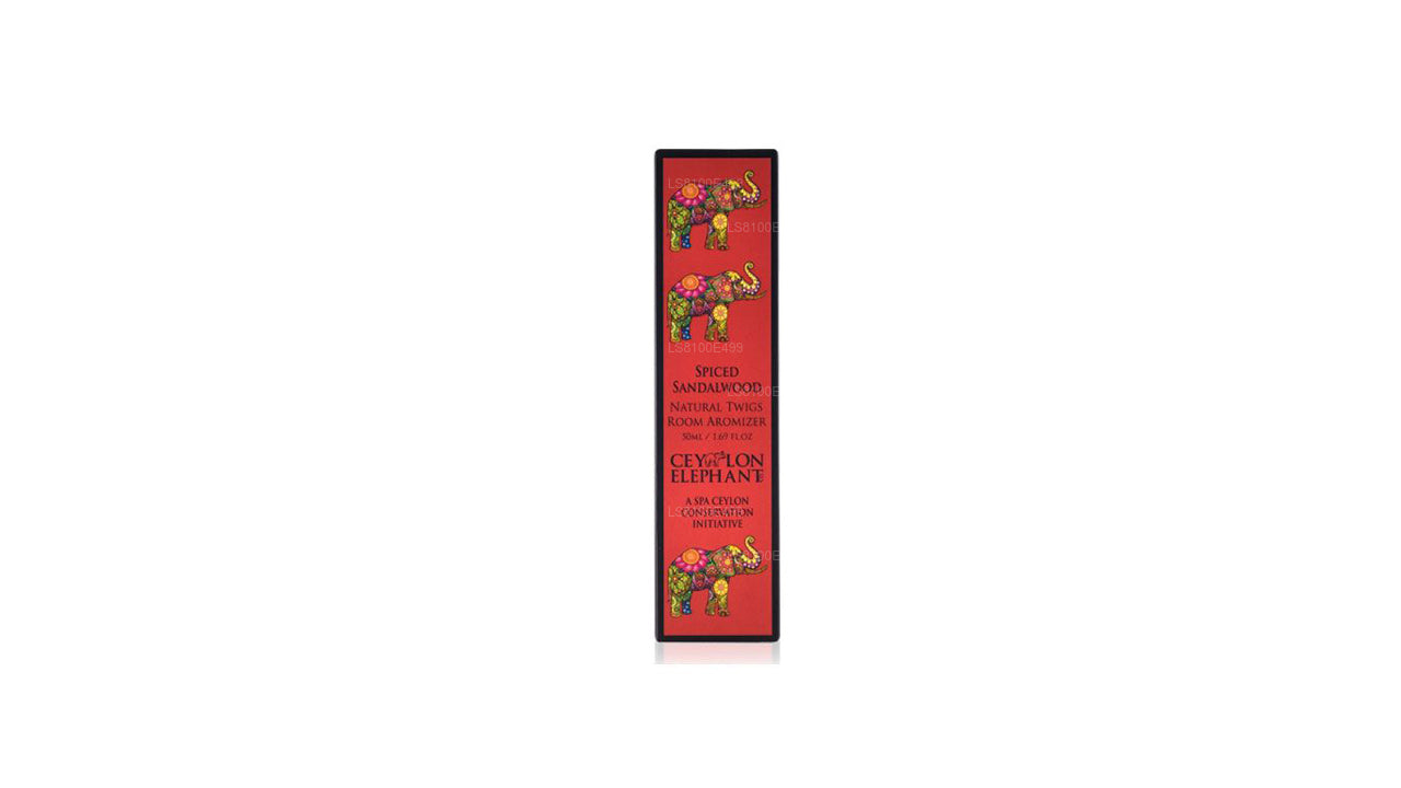 Aromatiseur d'intérieur Spa Ceylon Ceylon Elephant épicé au bois de santal naturel pour brindilles (50 ml)