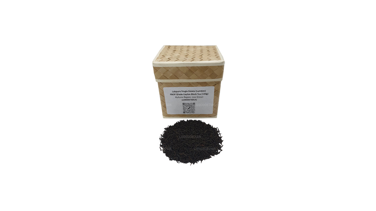Thé noir de Ceylan de qualité FBOP Lakpura Single Estate (Lumbini) (100 g)