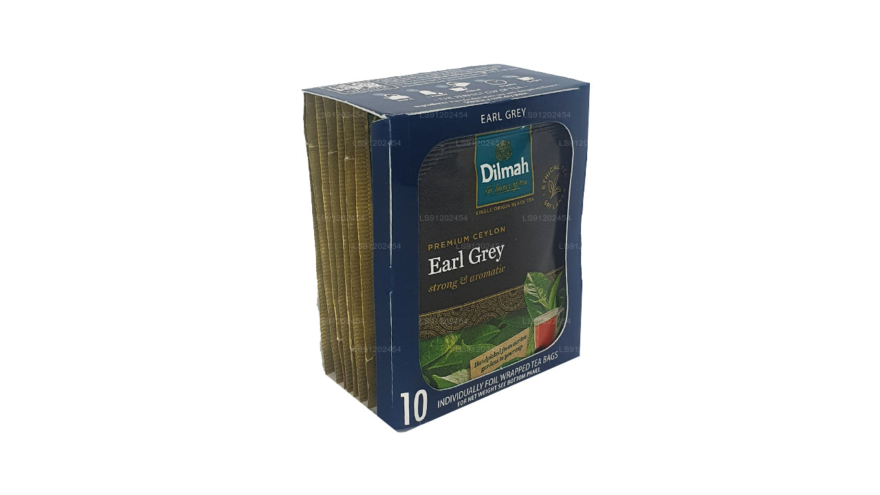Thé Dilmah Earl Grey (20 g) 10 sachets de thé emballés individuellement
