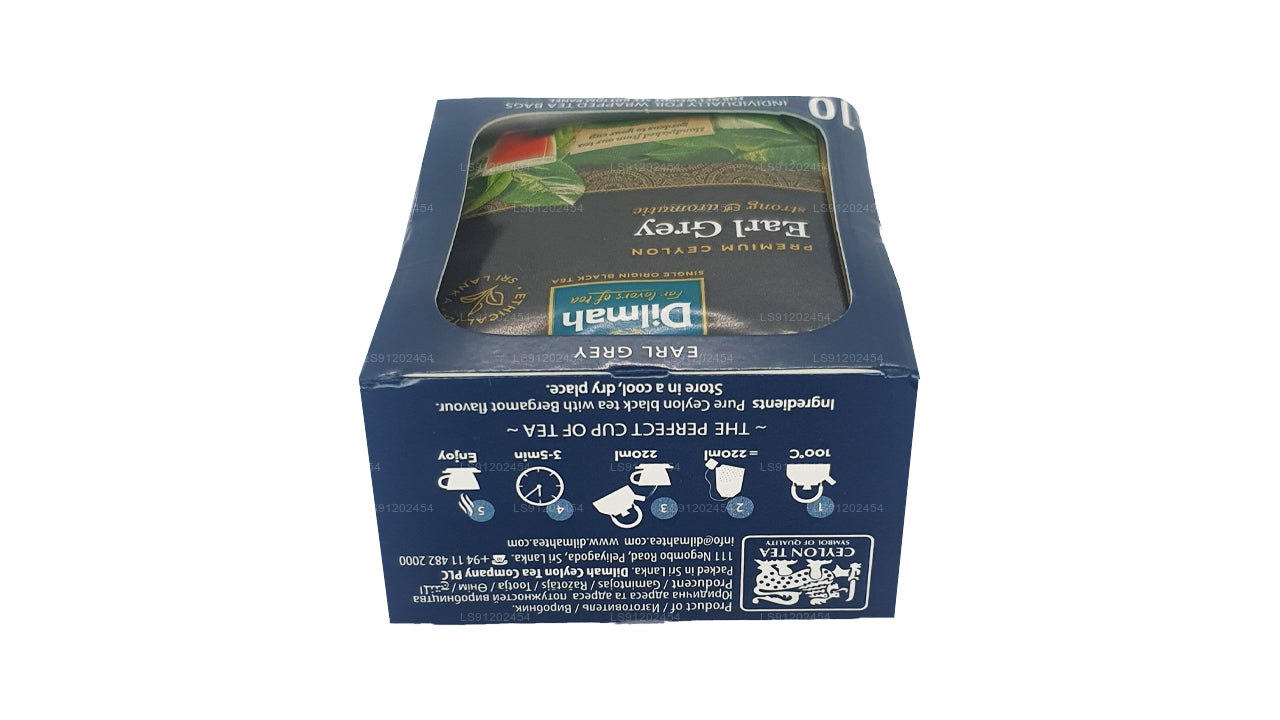 Thé Dilmah Earl Grey (20 g) 10 sachets de thé emballés individuellement