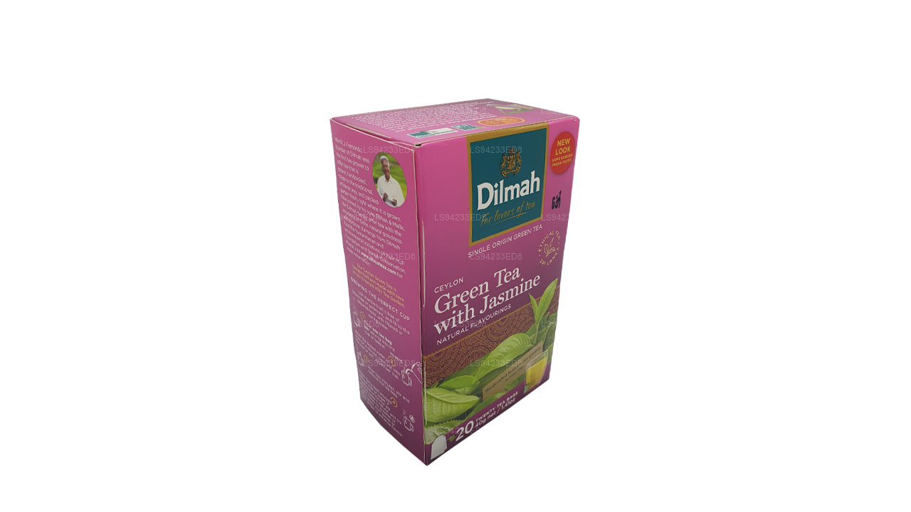 Thé vert de Ceylan au jasmin Dilmah (40g) 20 sachets