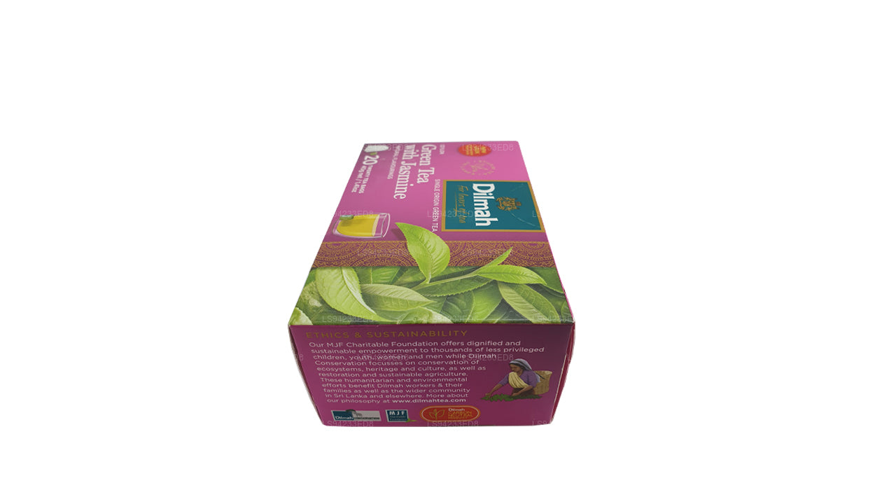 Thé vert de Ceylan au jasmin Dilmah (40g) 20 sachets