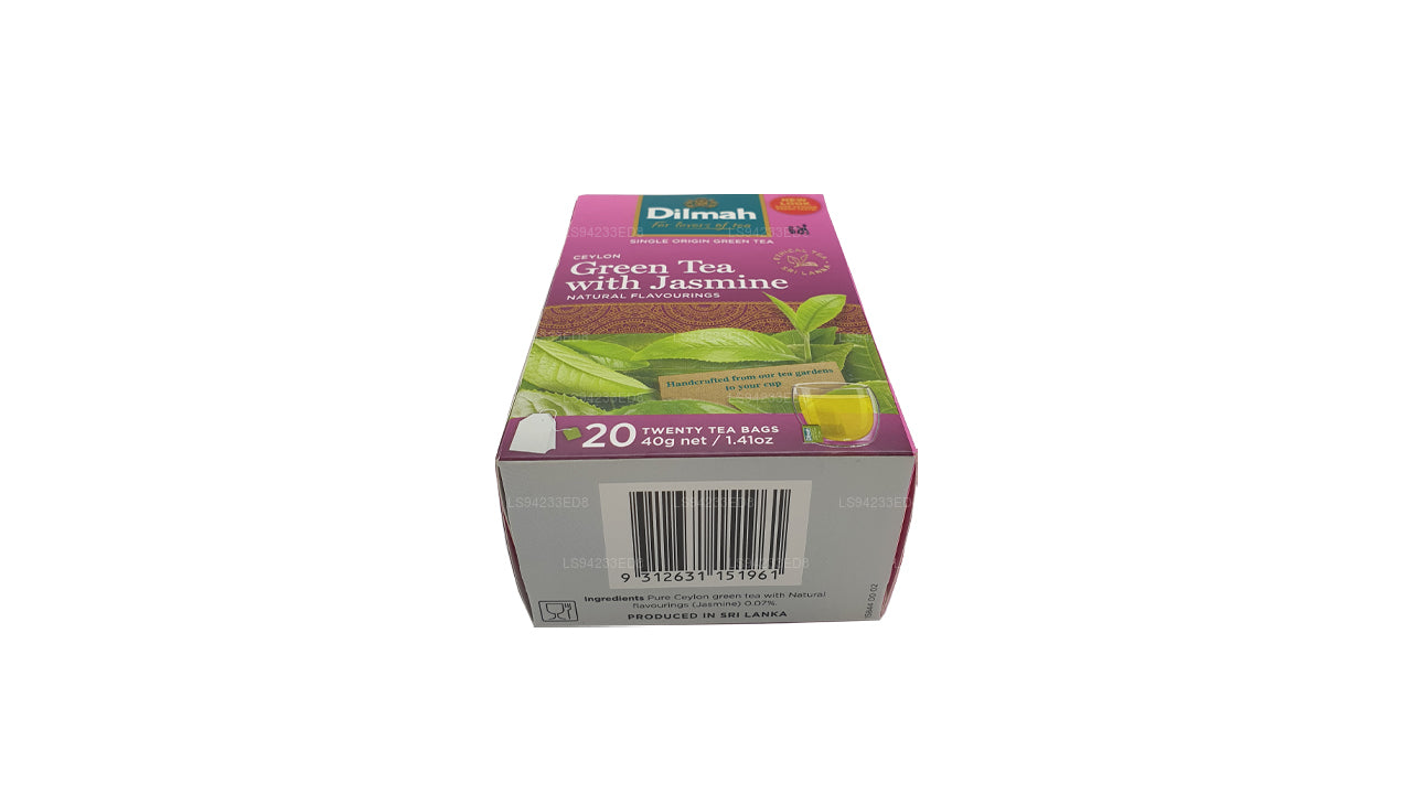 Thé vert de Ceylan au jasmin Dilmah (40g) 20 sachets