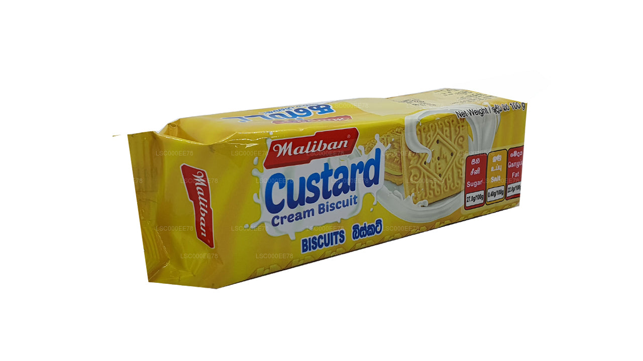 Biscuit sandwich à la crème anglaise Maliban (100g)