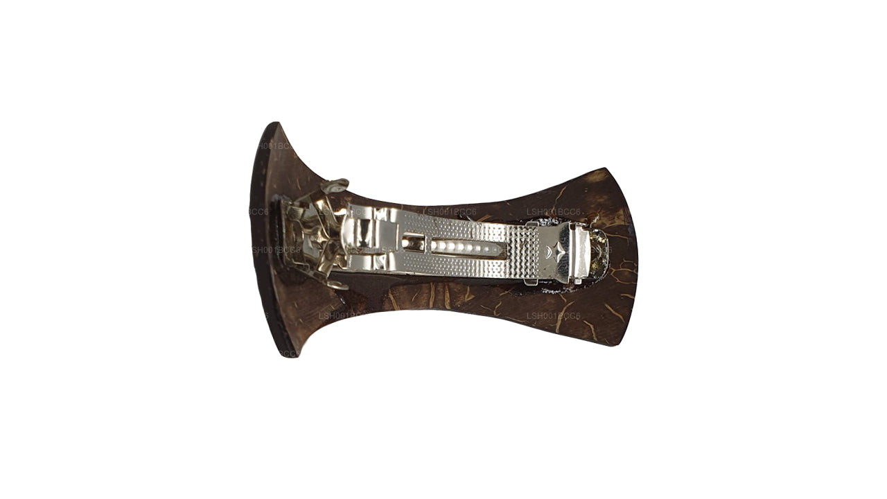 Pince à cheveux en coquille de noix de coco (Design F)